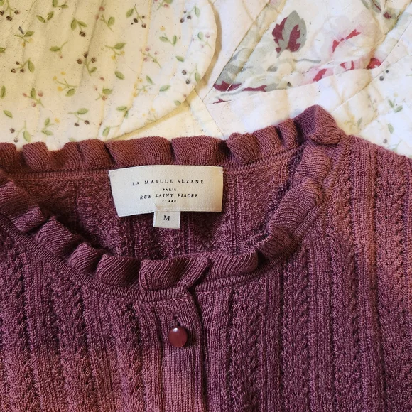 Women's Burgundy Sweater - Picture 2 of 9